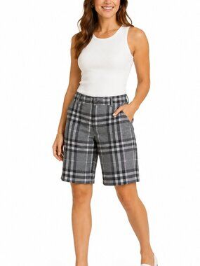 Burberry London Bermuda Wool Plaid Shorts‎ – Size 8, Classic